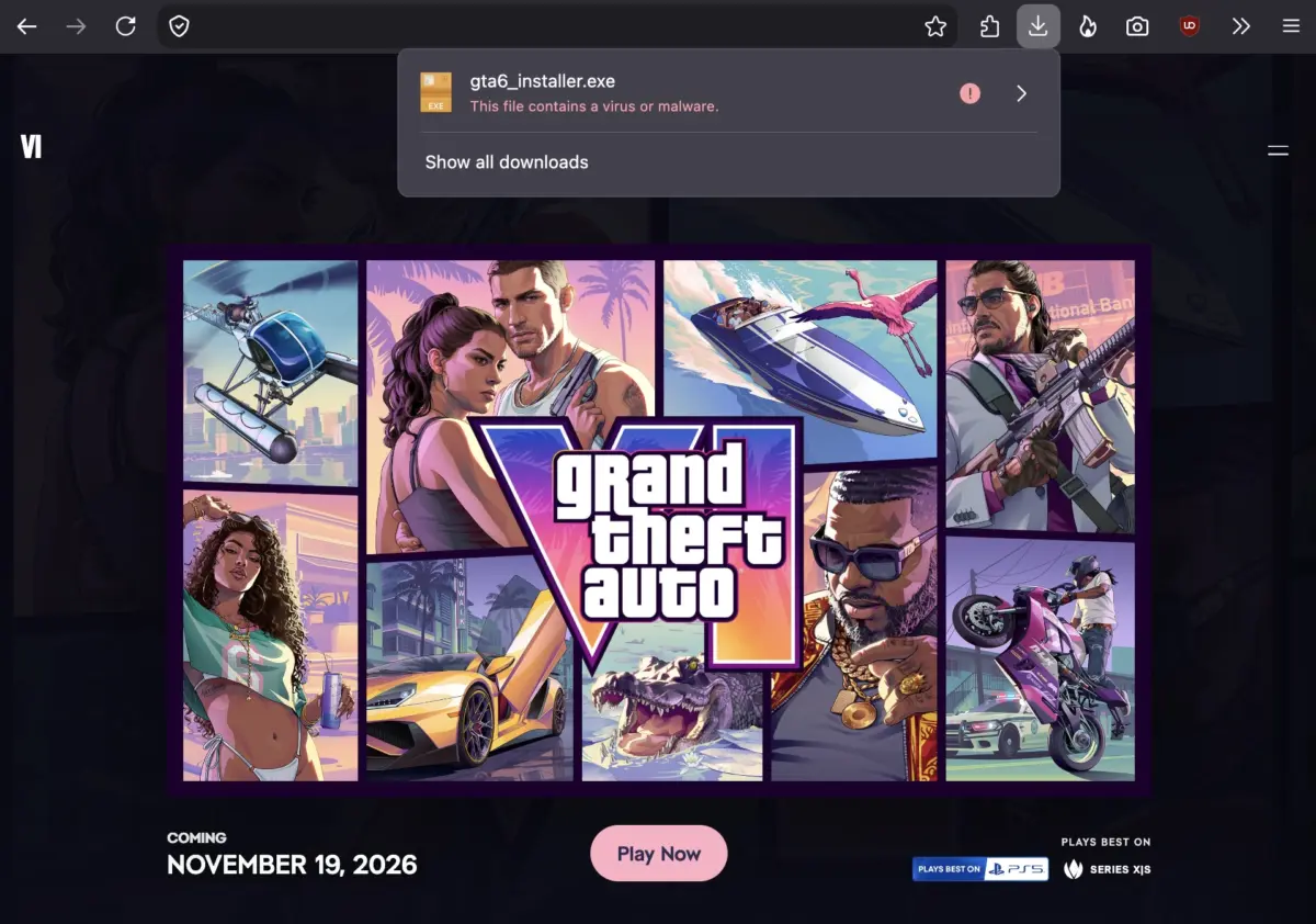 Cybercriminals Exploit the Decade-Long Wait for Grand Theft Auto VI with Sophisticated Infostealer Malware