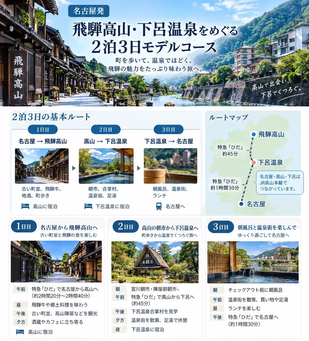 The Ultimate Chubu Region Itinerary: Seamlessly Combining Takayama’s Edo Heritage with Gero Onsen’s Healing Waters