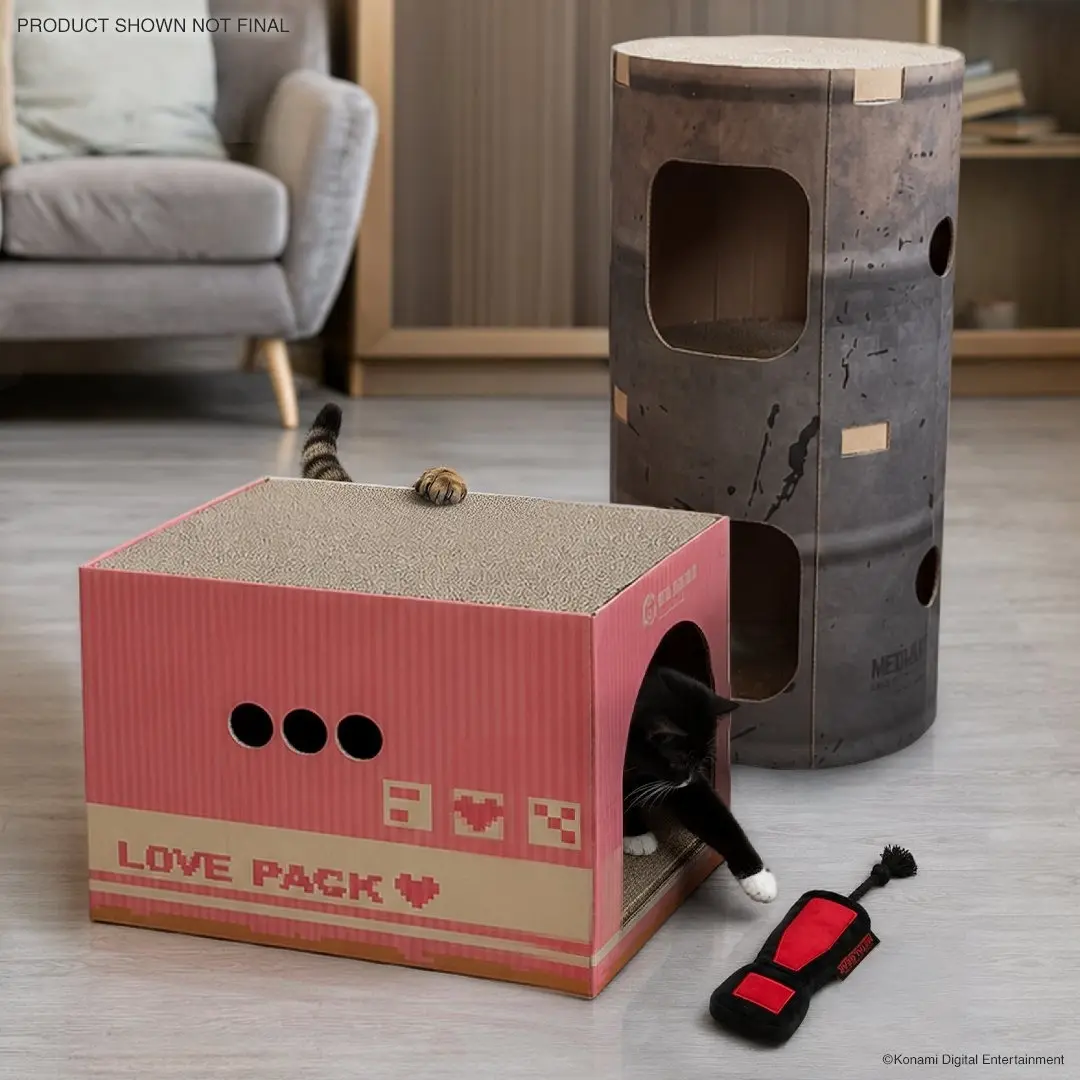 The Ultimate Stealth Infiltration for Felines: Konami and OKS Gear Announce Officially Licensed ‘Metal Gear’ Cat Scratchpad Boxes