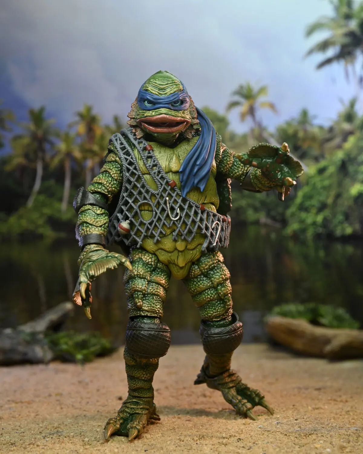 Echoes of the Lagoon Meet the Sewers: NECA Expands Universal Monsters x TMNT Crossover with Leonardo as the Creature from the Black Lagoon