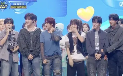KickFlip Triumphs Once More: Securing Their Second Music Show Trophy for "Kick Off The Wall" on Mnet’s M Countdown