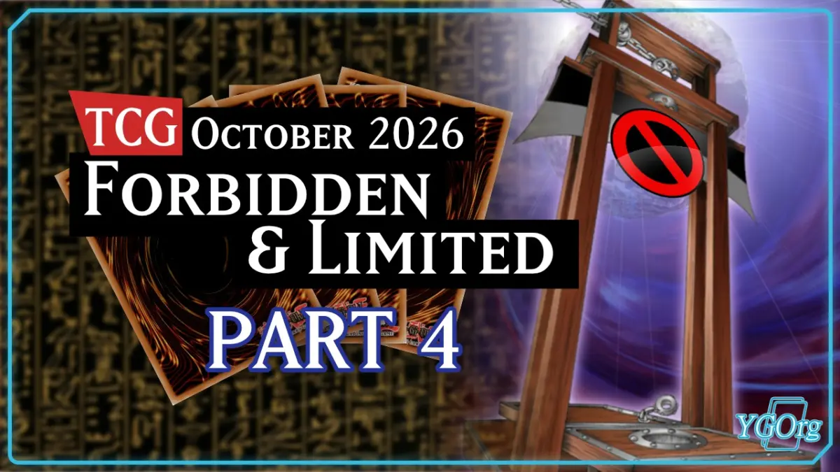 Meta-Shifting Tremors: Analyzing the October 19, 2026, Yu-Gi-Oh! TCG Forbidden & Limited List Unveiled at YCS Houston